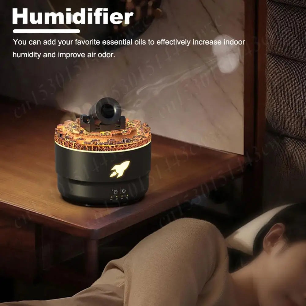 Volcanic Crack Light Cannons Humidifier Aroma Diffuser Cannon Essential Oil Diffuser Cannon Blast Turret Aromatherapy Humidifier